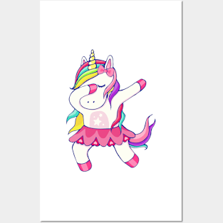 Fabulous Dabbing Unicorn Posters and Art